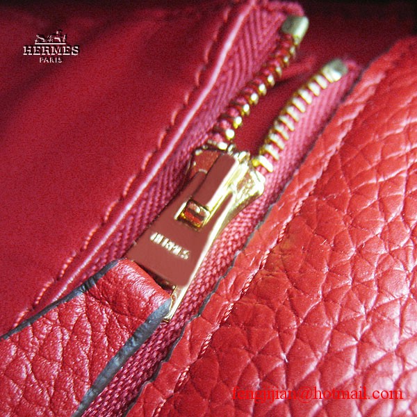 Hermes Kelly 32cm Togo Leather Bag Red 6108 Gold Hardware